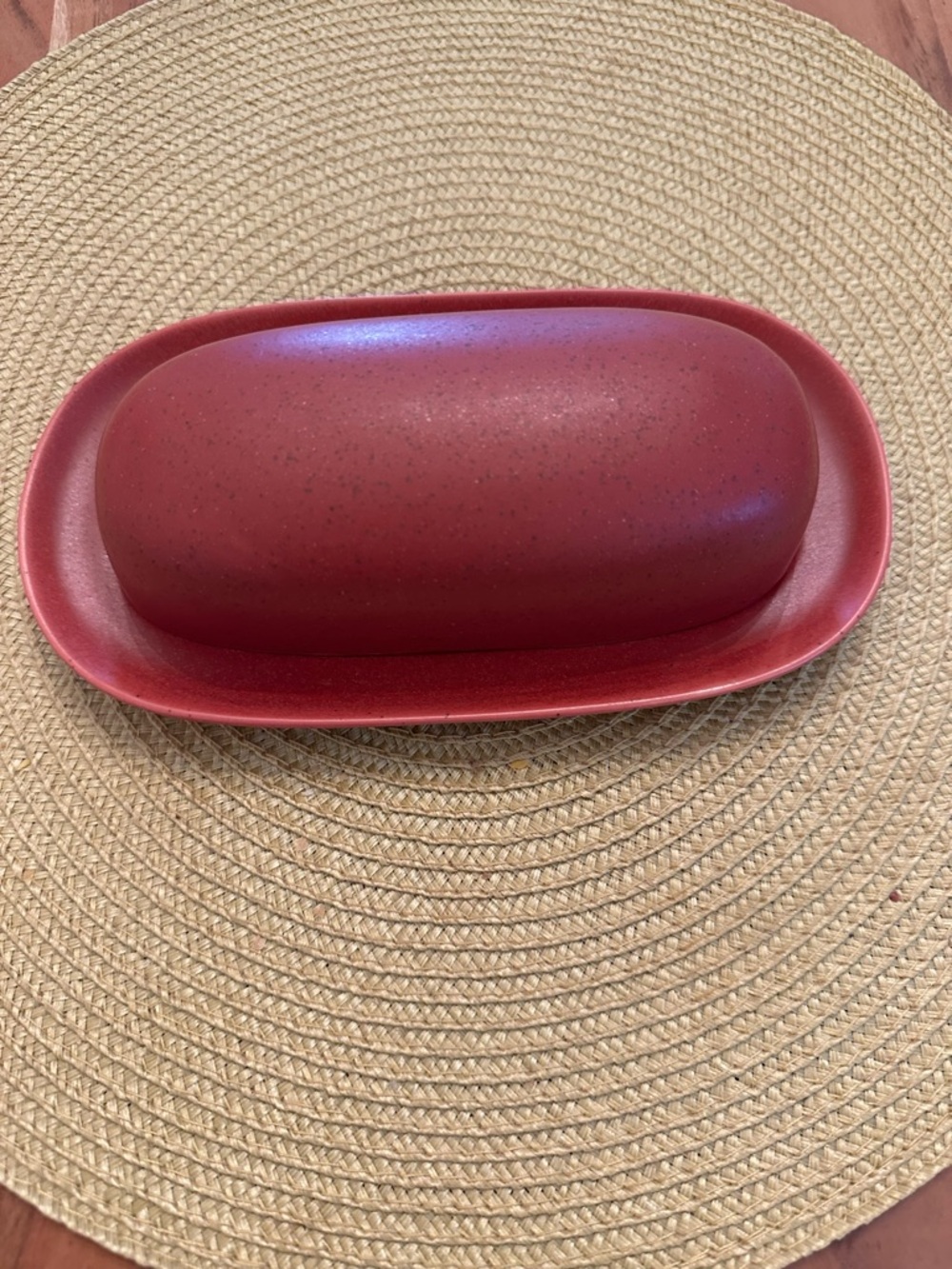 Red Raspberry Noritake Colorwave Ceramic Butter Dish
